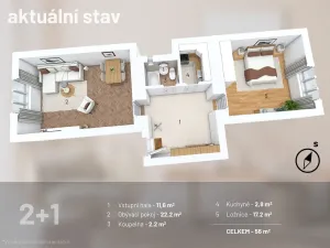 Prodej bytu 2+1, Praha - Nusle, Nad studánkou, 57 m2
