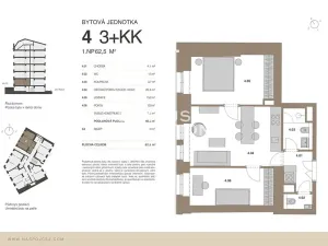 Prodej bytu 3+kk, Praha - Vršovice, Na spojce, 61 m2
