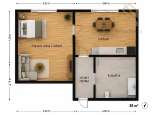Prodej bytu 2+kk, Litvínov - Horní Litvínov, Čapkova, 36 m2