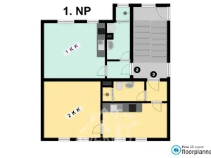 Pronájem bytu 1+kk, Jablonec nad Nisou, Saskova, 31 m2