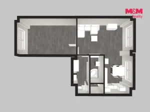 Prodej bytu 2+kk, Kralupy nad Vltavou - Lobeček, nám. Mládežníků, 52 m2