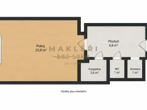 Prodej bytu 1+kk, Praha - Vysočany, Prouzova, 36 m2