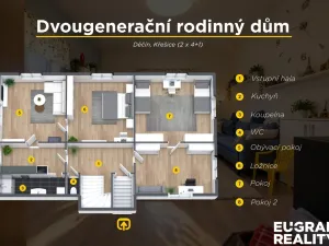 Prodej vícegeneračního domu, Děčín, U Školy, 397 m2