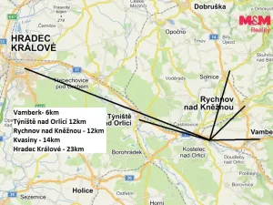 Pronájem bytu 2+1, Kostelec nad Orlicí, Tyršova, 54 m2