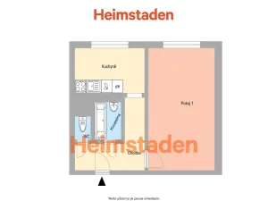 Pronájem bytu 1+1, Havířov - Prostřední Suchá, Hornická, 34 m2