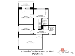 Prodej bytu 3+1, Bzenec, Sokolská, 63 m2
