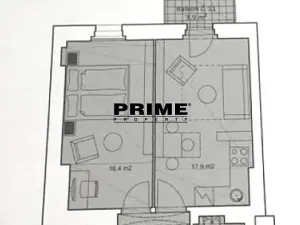 Pronájem bytu 2+kk, Praha - Žižkov, Ondříčkova, 48 m2