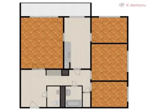 Prodej bytu 4+1, Zlín, Slunečná, 90 m2