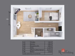 Prodej bytu 2+kk, Vochov, 55 m2