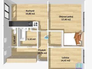 Prodej bytu 2+1, Stříbro, Západní Předměstí, 58 m2