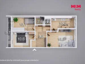 Prodej bytu 3+1, Krupka - Maršov, Dukelských hrdinů, 68 m2