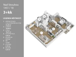 Prodej bytu 3+kk, Praha - Braník, Nad strouhou, 84 m2