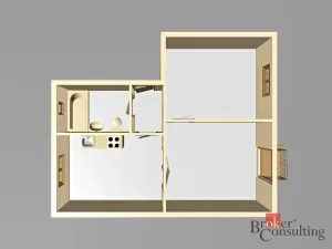 Prodej bytu 2+1, Praha - Komořany, Krupná, 47 m2