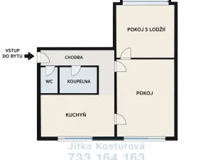 Prodej bytu 2+1, Krnov - Pod Bezručovým vrchem, Vrchlického, 60 m2