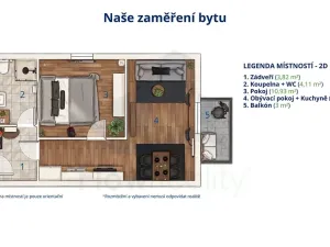 Pronájem bytu 2+kk, Polná, Pojmannova, 40 m2