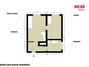 Pronájem bytu 2+kk, Tymákov, 50 m2