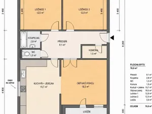 Prodej bytu 3+1, Praha - Háje, Štichova, 76 m2