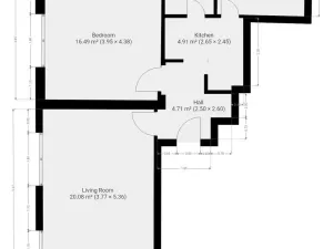 Pronájem bytu 2+kk, Praha - Suchdol, Brandejsovo náměstí, 54 m2