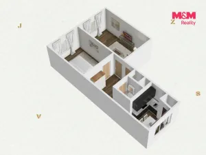 Prodej bytu 2+1, Loket, Sportovní, 59 m2