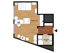 Prodej bytu 1+kk, Praha - Záběhlice, Ve slatinách, 30 m2