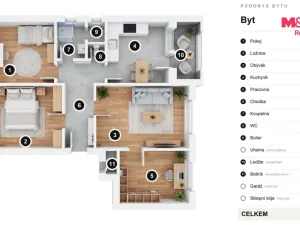 Prodej bytu 4+1, Pelhřimov - Starý Pelhřimov, 86 m2