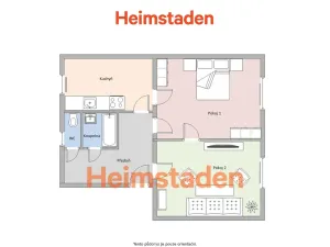 Pronájem bytu 2+1, Karviná - Nové Město, nám. Budovatelů, 55 m2