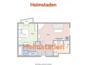 Pronájem bytu 2+1, Orlová - Poruba, Spojenců, 50 m2