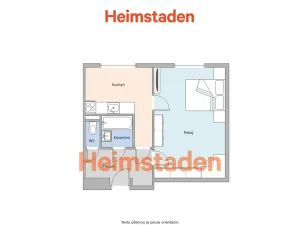 Pronájem bytu 1+1, Havířov - Město, Národní třída, 36 m2