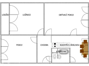 Prodej bytu 3+1, Chodov, U Porcelánky, 84 m2