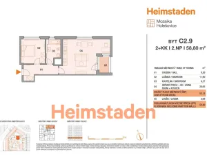 Pronájem bytu 2+kk, Praha - Holešovice, U Pergamenky, 55 m2