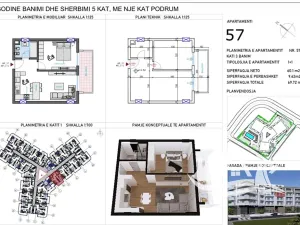 Prodej bytu 2+kk, Qerret, Albánie, 60 m2
