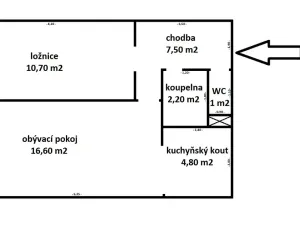 Pronájem bytu 2+kk, Praha - Stodůlky, Lýskova, 44 m2