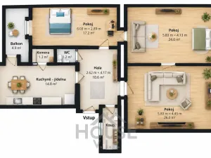 Prodej bytu 3+1, Praha - Smíchov, Na bělidle, 108 m2