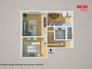 Prodej bytu 2+1, Bílina - Újezdské Předměstí, 5. května, 56 m2