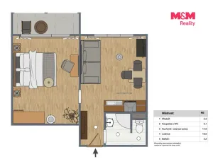 Prodej bytu 1+1, Strakonice - Strakonice I, Máchova, 37 m2