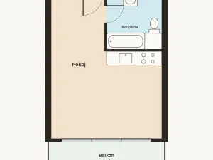 Pronájem bytu 1+kk, Most, M. G. Dobnera, 22 m2