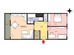 Pronájem bytu 3+kk, Odolena Voda, Československé armády, 70 m2