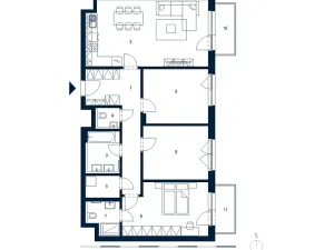 Pronájem bytu 4+kk, Praha - Vysočany, Hindlova, 105 m2