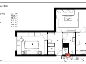 Prodej bytu 2+1, Louny, Čs. armády, 62 m2