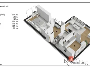 Prodej bytu 2+1, Louny, Čs. armády, 62 m2