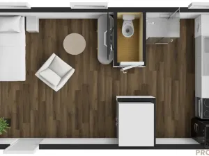 Pronájem bytu 1+1, Břeclav - Charvátská Nová Ves, SNP, 27 m2