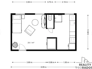 Pronájem komerční nemovitosti, Břeclav - Charvátská Nová Ves, SNP, 26 m2