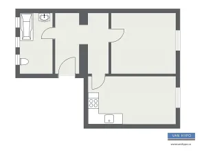 Prodej bytu 2+kk, Praha - Vokovice, Krátký lán, 42 m2