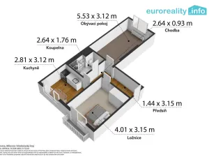 Prodej bytu 2+1, Milovice, Braniborská, 48 m2