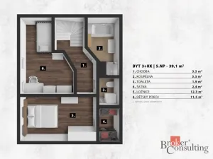 Prodej bytu 3+kk, Liberec - Liberec VI-Rochlice, Maršíkova, 70 m2