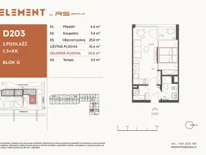 Prodej bytu 2+kk, Praha, Počernická, 32 m2