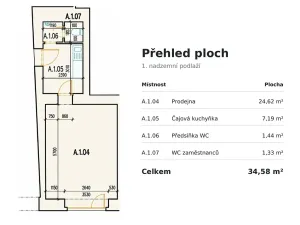 Pronájem obchodního prostoru, Praha - Holešovice, Dělnická, 25 m2