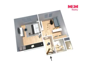 Prodej bytu 1+1, Chomutov, Písečná, 36 m2
