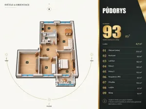 Prodej bytu 4+1, Břežany, 93 m2
