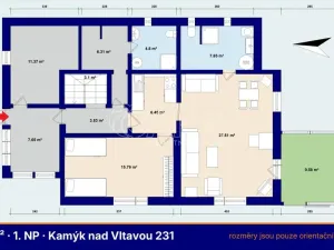Prodej chalupy, Kamýk nad Vltavou, 165 m2